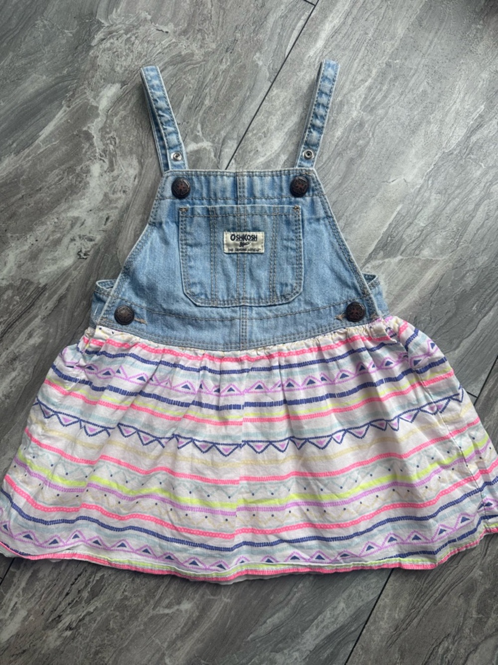 OshKosh‎ B'Gosh Vestbak denim jumper dress 2T